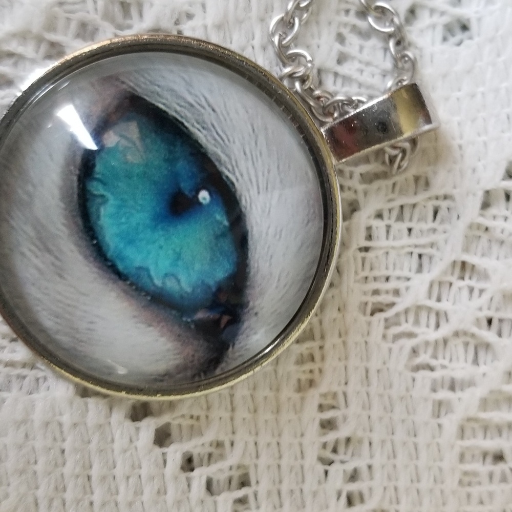 Blue and silver necklaces chain 22 in - Picture 2 of 3